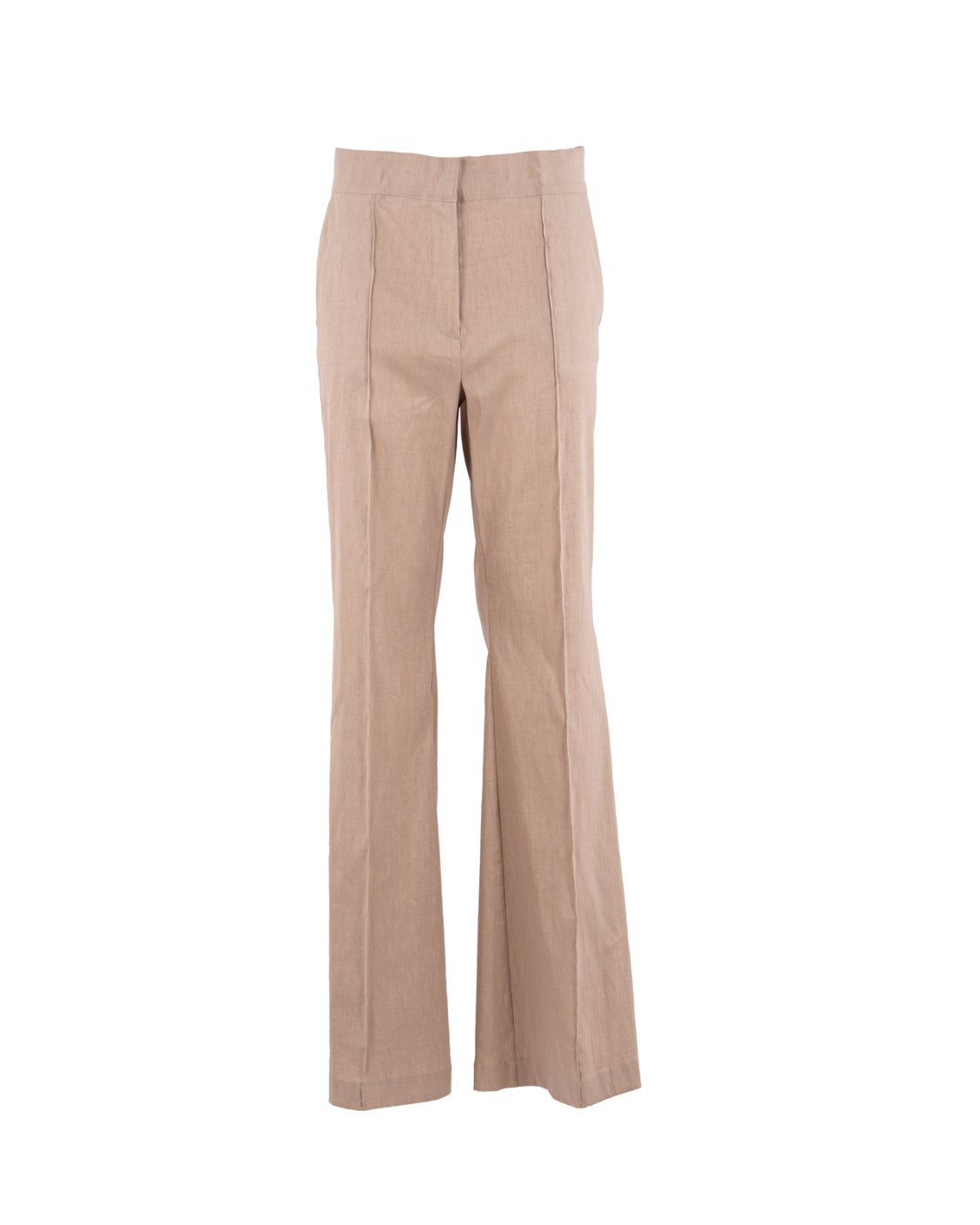 shop D.EXTERIOR  Pantalone: D. Exterior pantaloni in lino elasticizzati.
Chiusura con bottone e zip.
Pinces frontali.
Fondo leggermente svasato.
Vestibilità slim.
Composizione: 69% lino, 31% elastan.
Made in Italy.. 60724/A-5DUNA number 7696404